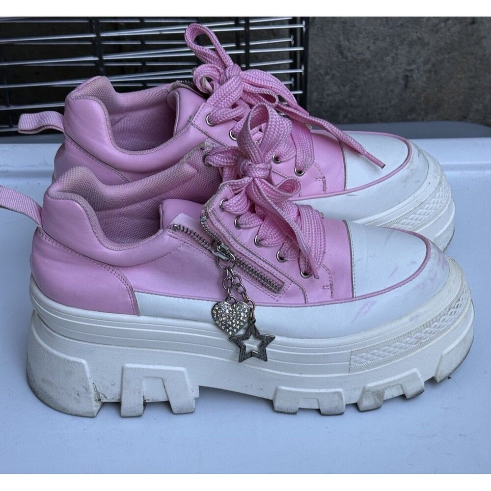 Sugar Thrillz House Rules Platform Sneakers Coquette Kawaii Girly 11M